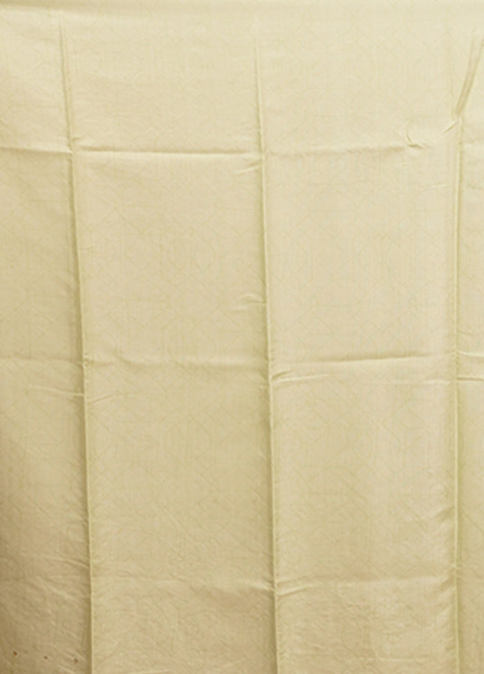 Green Tussar Silk Saree With Blouse Piece