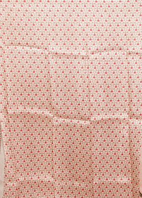 Pink Handloom Printed Pure Silk Saree Without Blouse Piece