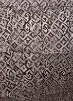 Grey Handloom Printed Pure Silk Saree Without Blouse Piece