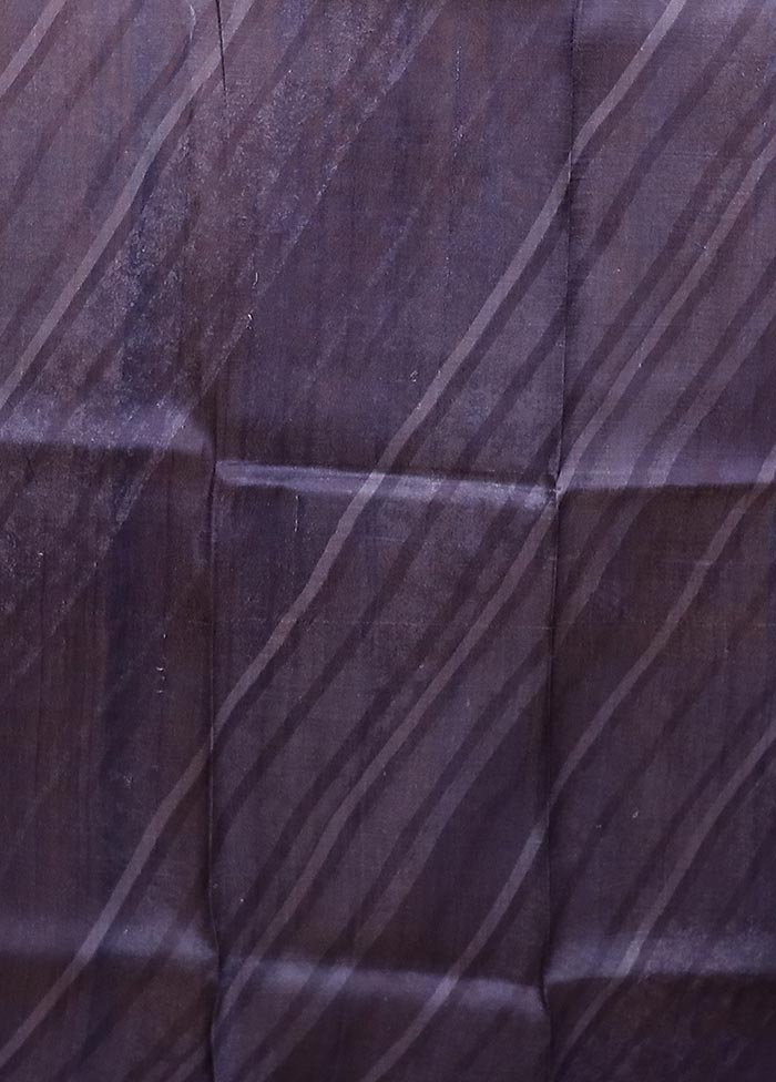 Blue Handloom Printed Pure Silk Saree Without Blouse Piece