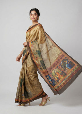 Green Handloom Bishnupuri Pure Silk Saree With Blouse Piece
