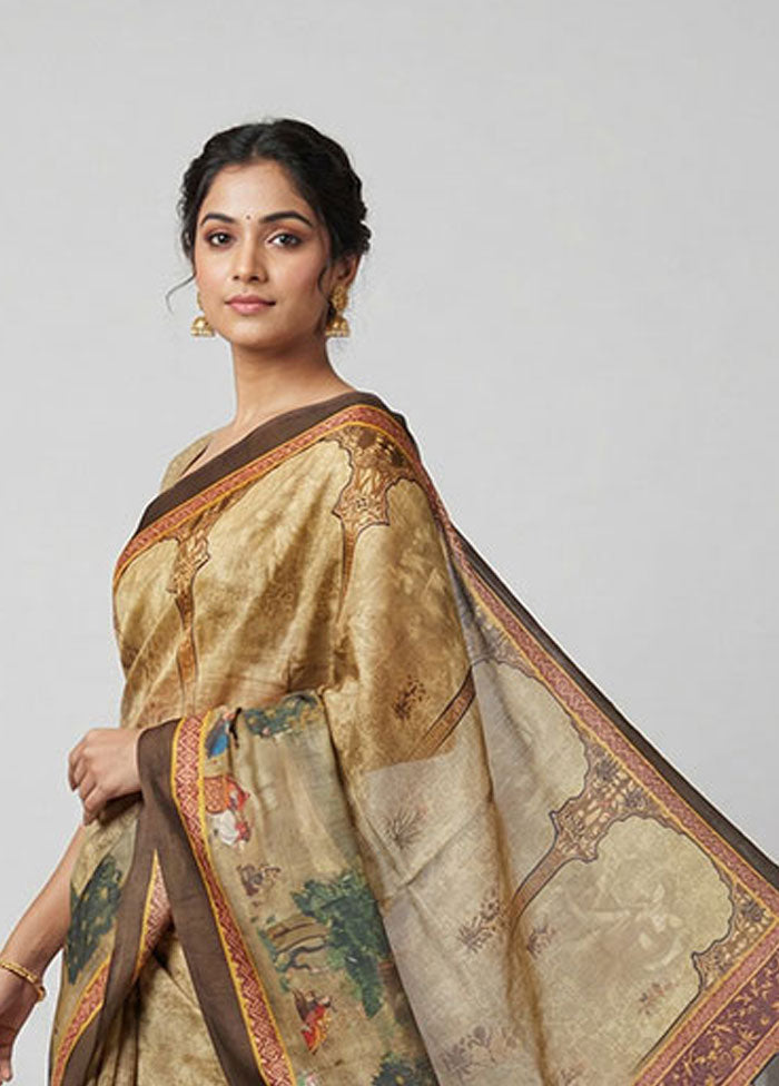 Green Handloom Bishnupuri Pure Silk Saree With Blouse Piece