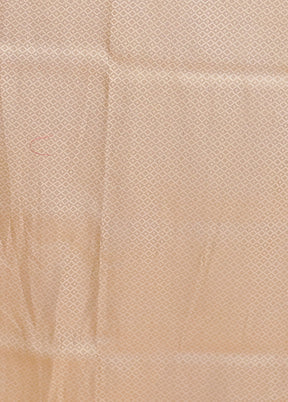 Cream Dupion Silk Saree With Blouse Piece