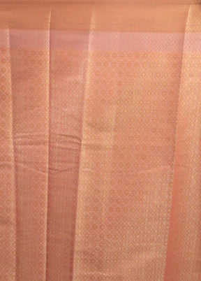 Pink Kora Silk Saree With Blouse Piece
