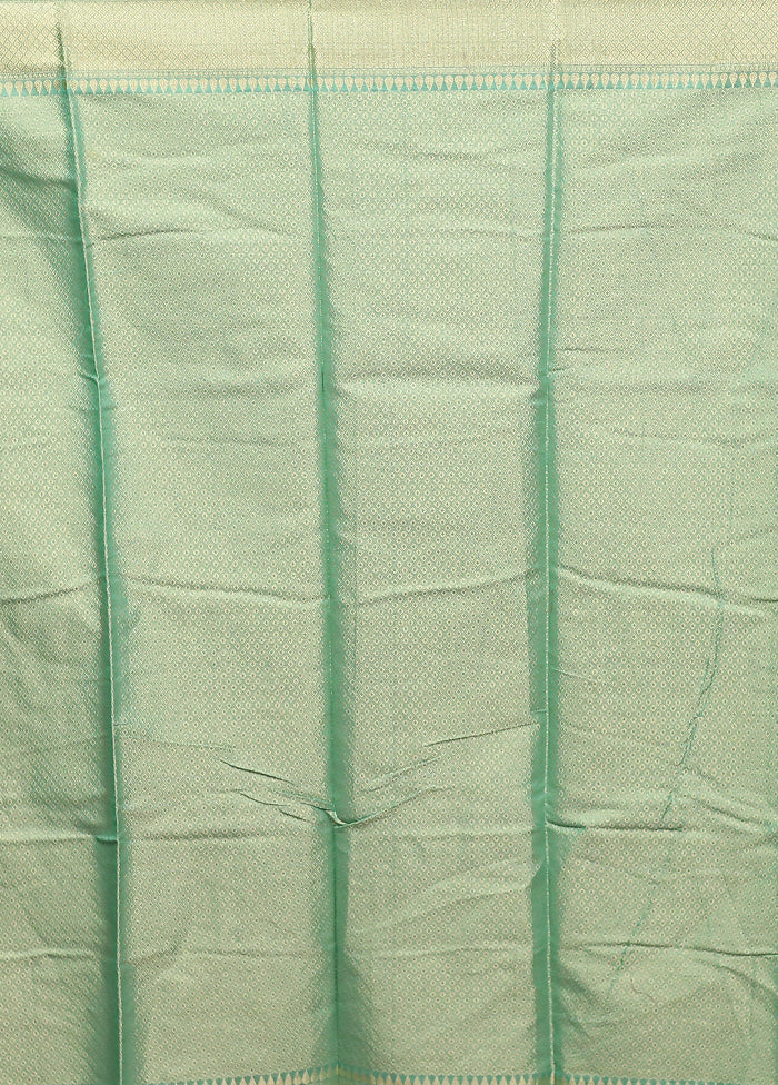 Green Kora Silk Saree With Blouse Piece