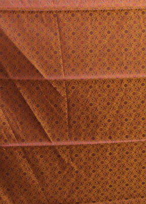 Cream Handloom Jamewar Pure Silk Saree With Blouse Piece