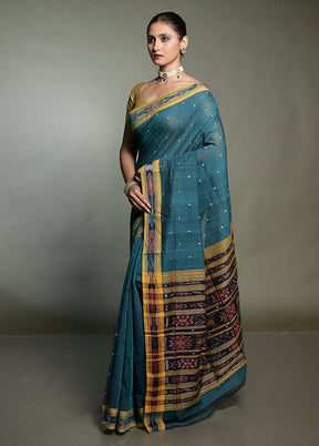 Green Bomkai Silk Saree Without Blouse Piece