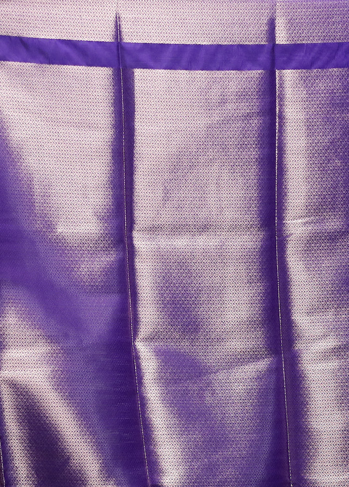 Blue Kora Silk Saree With Blouse Piece