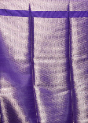Blue Kora Silk Saree With Blouse Piece