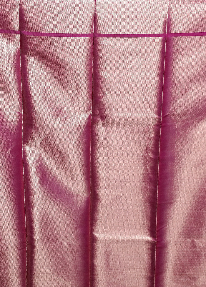 Blue Kora Silk Saree With Blouse Piece