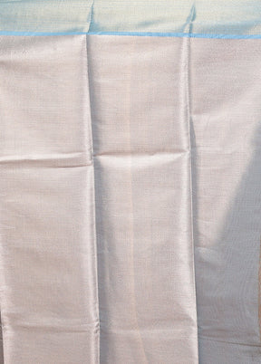 Cream Kora Silk Saree With Blouse Piece