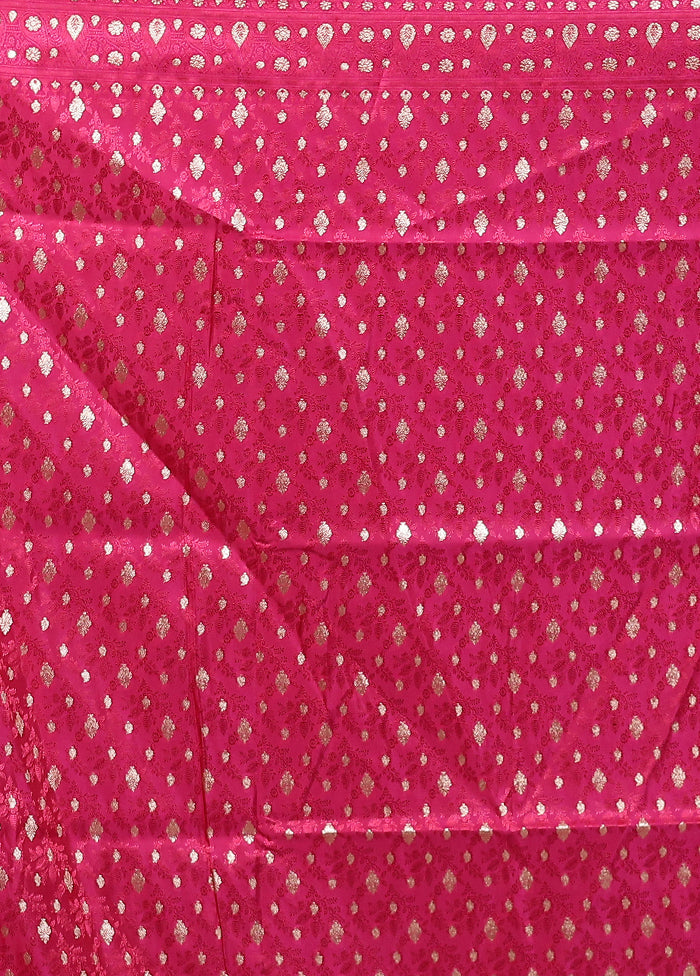 Pink Tanchoi Silk Saree With Blouse Piece