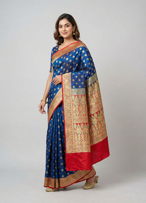 Green Handloom Tanchoi Pure Silk Saree With Blouse Piece
