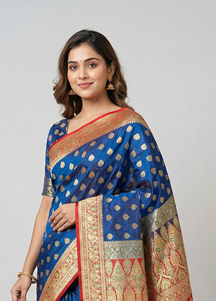 Green Handloom Tanchoi Pure Silk Saree With Blouse Piece
