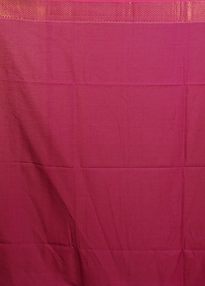 Pink Matka Silk Saree With Blouse Piece