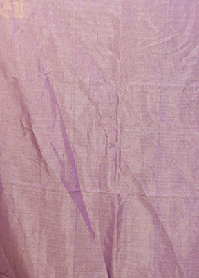 Purple Handloom Matka Pure Silk Saree With Blouse Piece