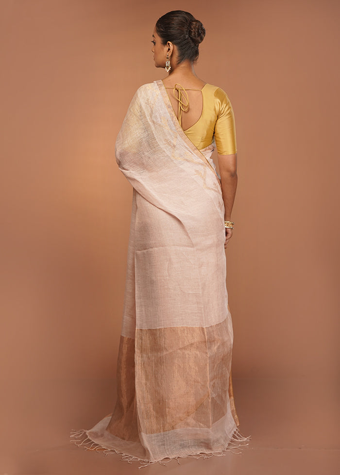 Pink Matka Silk Saree With Blouse Piece
