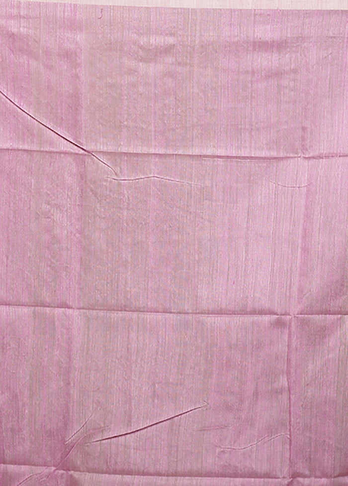 Pink Handloom Matka Pure Silk Saree With Blouse Piece