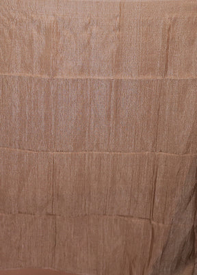 Cream Handloom Matka Pure Silk Saree With Blouse Piece