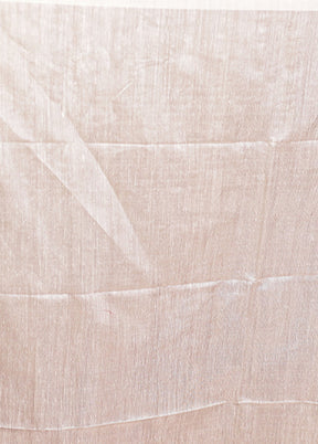 White Handloom Matka Pure Silk Saree With Blouse Piece