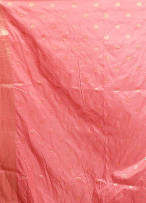 Pink Dupion Silk Saree With Blouse Piece