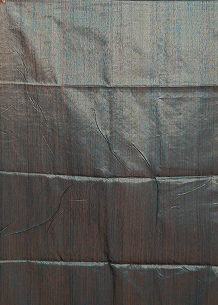 Green Handloom Matka Pure Silk Saree With Blouse Piece