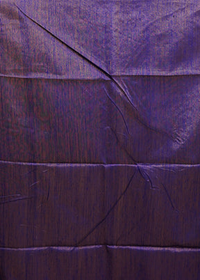Blue Handloom Matka Pure Silk Saree With Blouse Piece