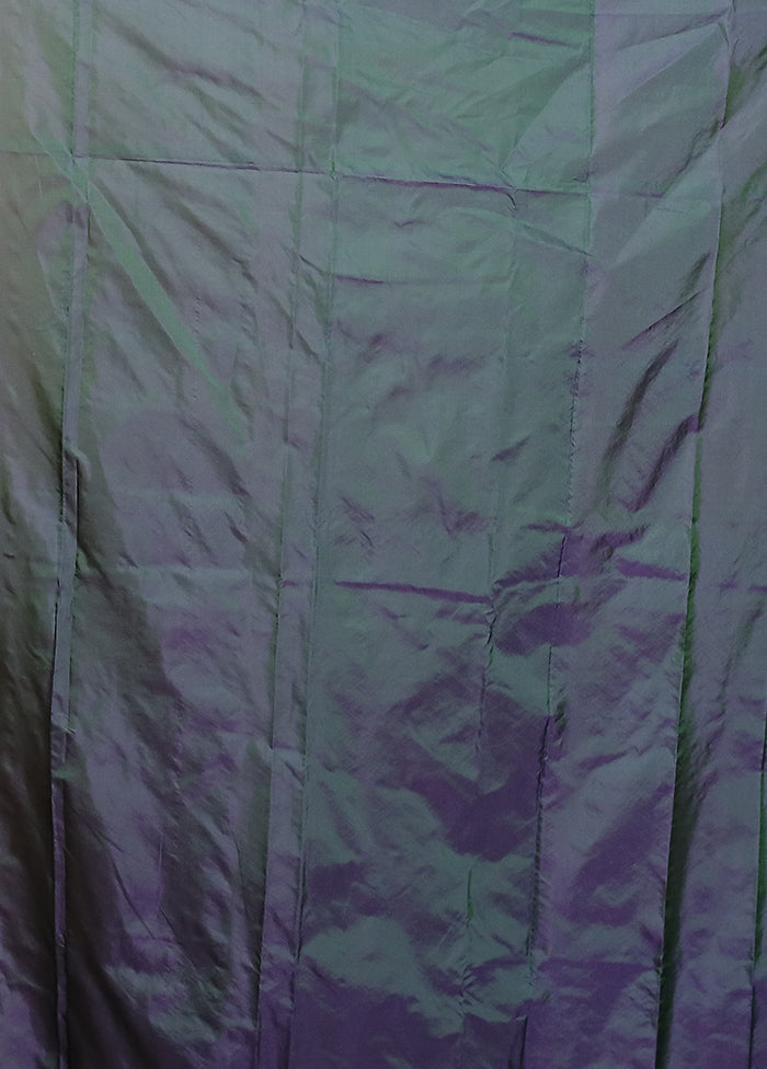 Blue Kanjivaram Silk Saree With Blouse Piece