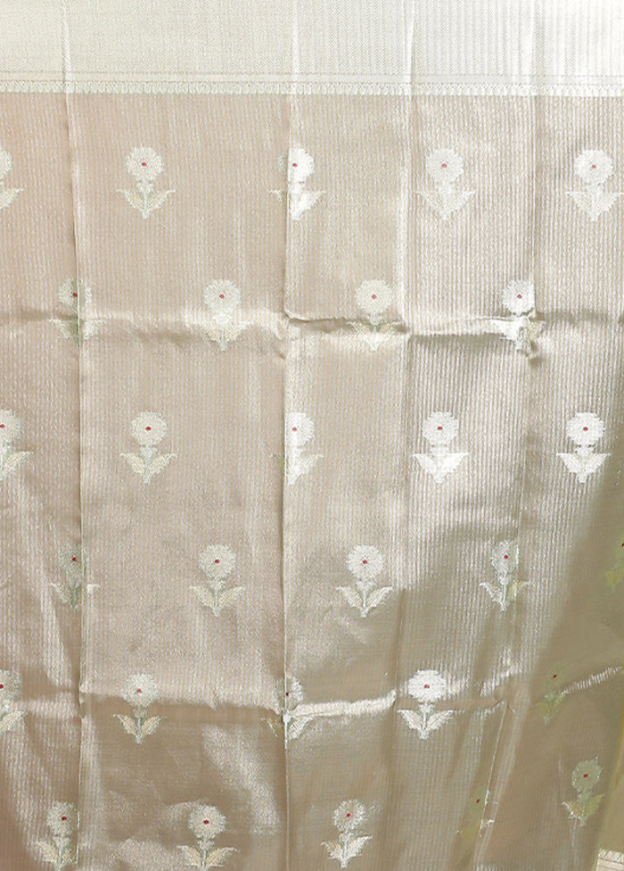 Green Tissue Silk Saree With Blouse Piece