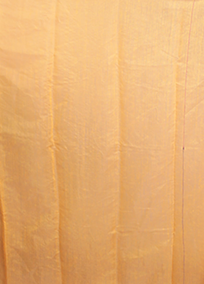 Orange Tant Jamdani Saree Without Blouse Piece