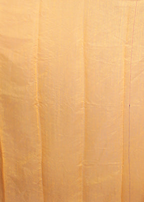 Orange Tant Jamdani Saree Without Blouse Piece