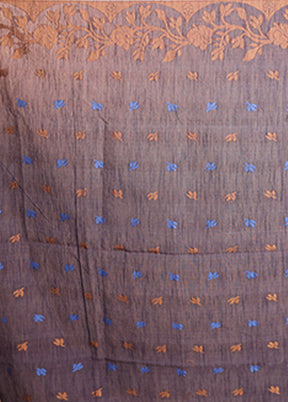 Cream Matka Silk Saree With Blouse Piece
