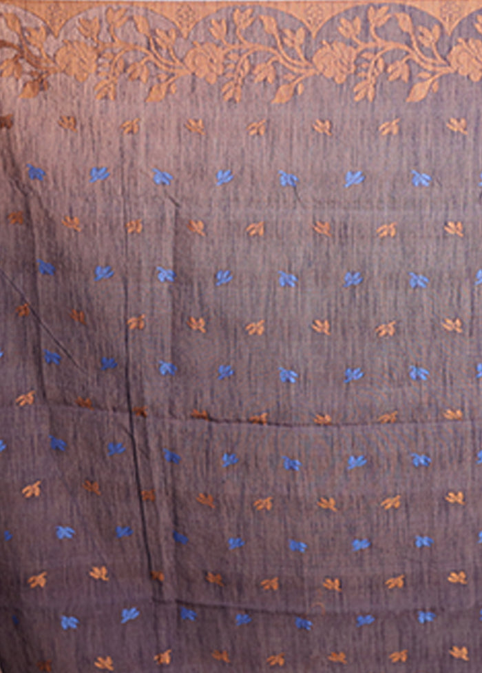 Cream Matka Silk Saree With Blouse Piece