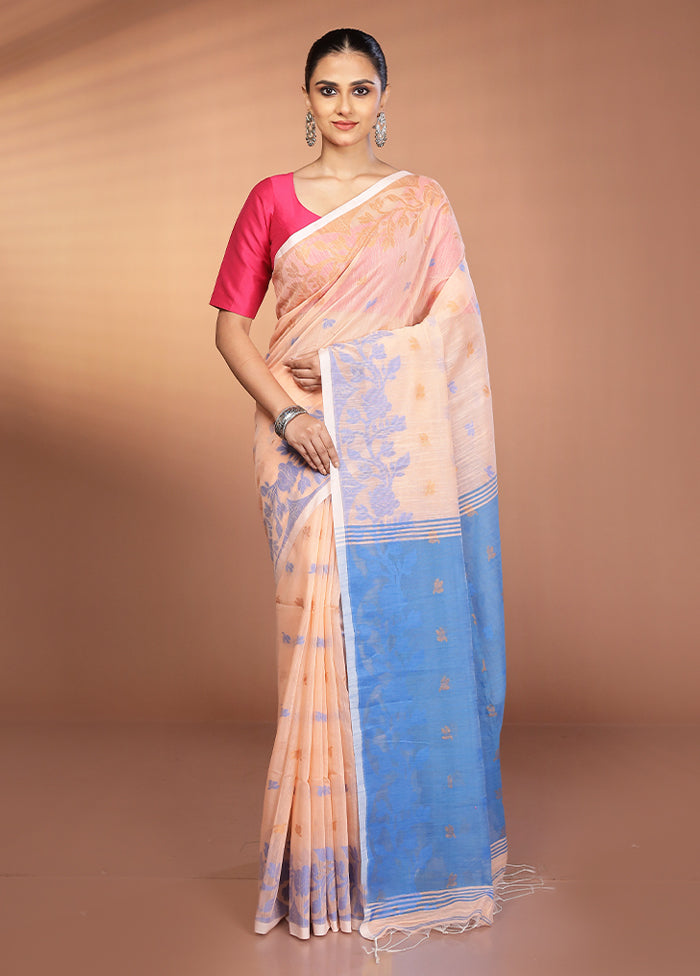 Pink Matka Silk Saree With Blouse Piece