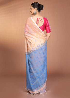 Pink Matka Silk Saree With Blouse Piece
