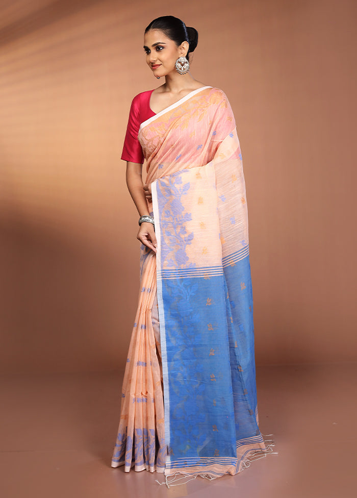 Pink Matka Silk Saree With Blouse Piece