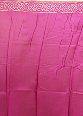 Purple Chanderi Silk Saree With Blouse Piece