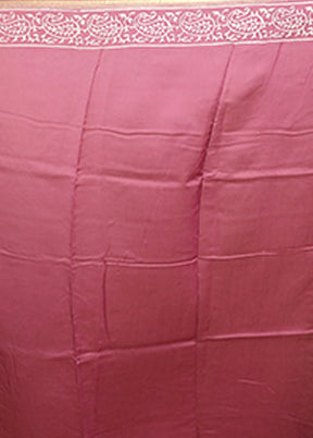 Purple Chanderi Silk Saree With Blouse Piece