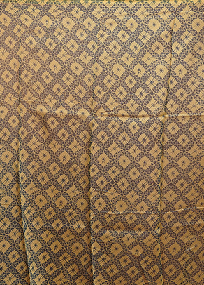 Cream Chanderi Cotton Saree With Blouse Piece