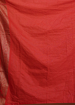 White Dupion Silk Saree With Blouse Piece