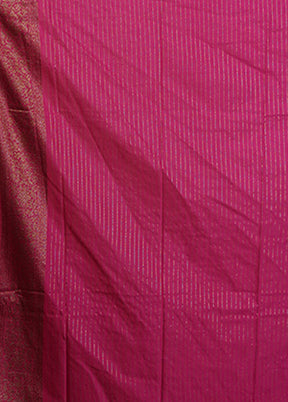 Blue Dupion Silk Saree With Blouse Piece