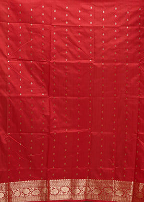 Pink Handloom Katan Pure Silk Saree With Blouse Piece