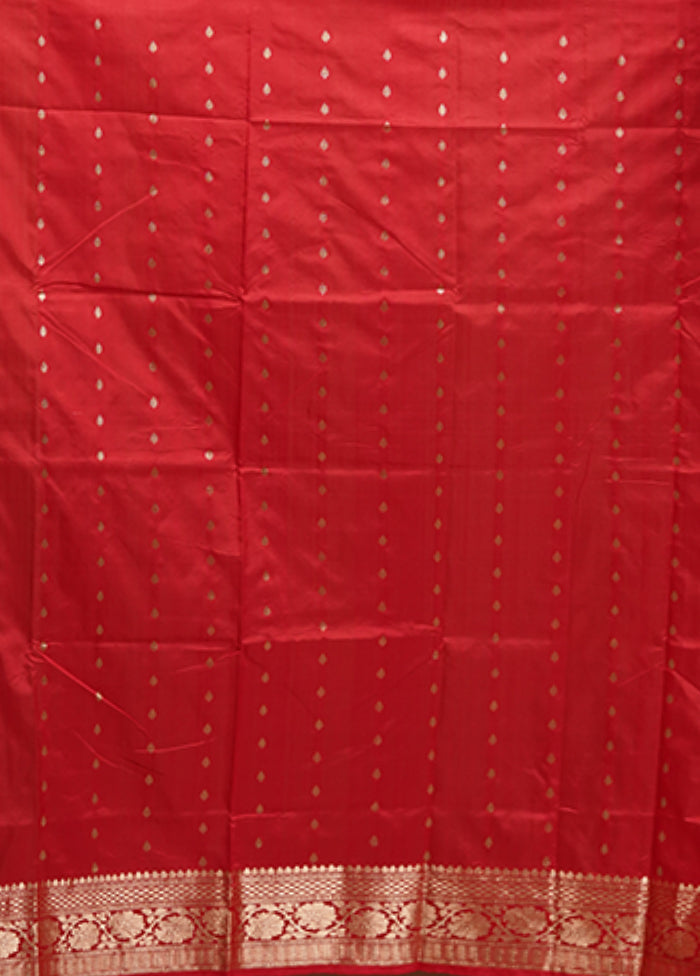 Pink Handloom Katan Pure Silk Saree With Blouse Piece