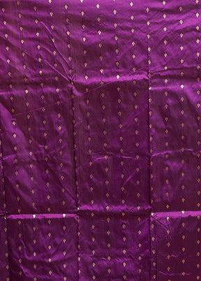 Maroon Handloom Katan Pure Silk Saree With Blouse Piece