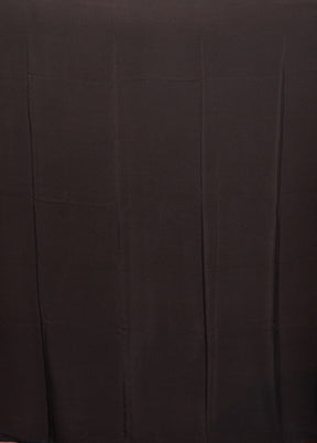 Black Handloom Chiffon Pure Silk Saree With Blouse Piece