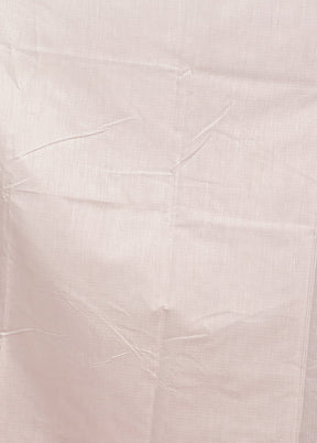 White Pure Cotton Saree With Blouse Piece