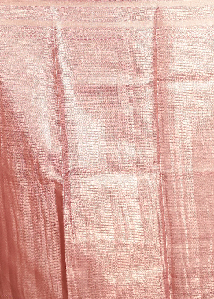 Pink Tissue Silk Saree With Blouse Piece