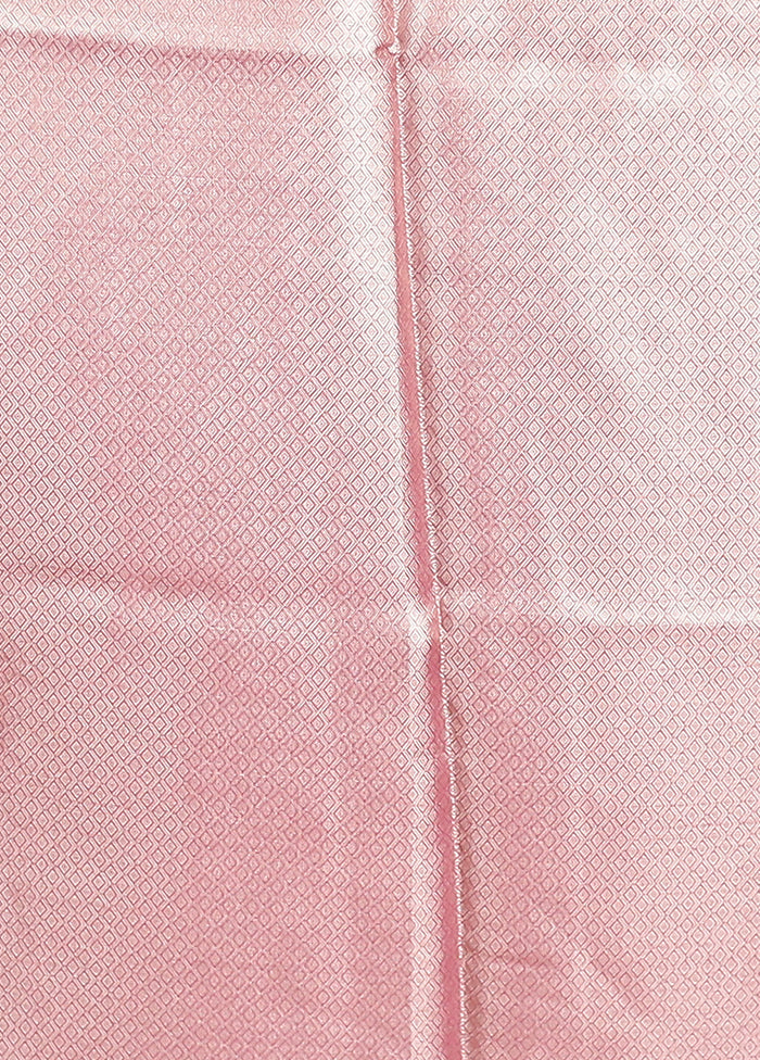 Pink Tissue Silk Saree With Blouse Piece
