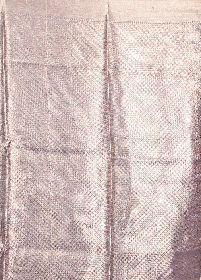 Grey Tissue Silk Saree With Blouse Piece