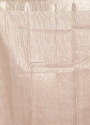 Cream Cotton Saree With Blouse Piece